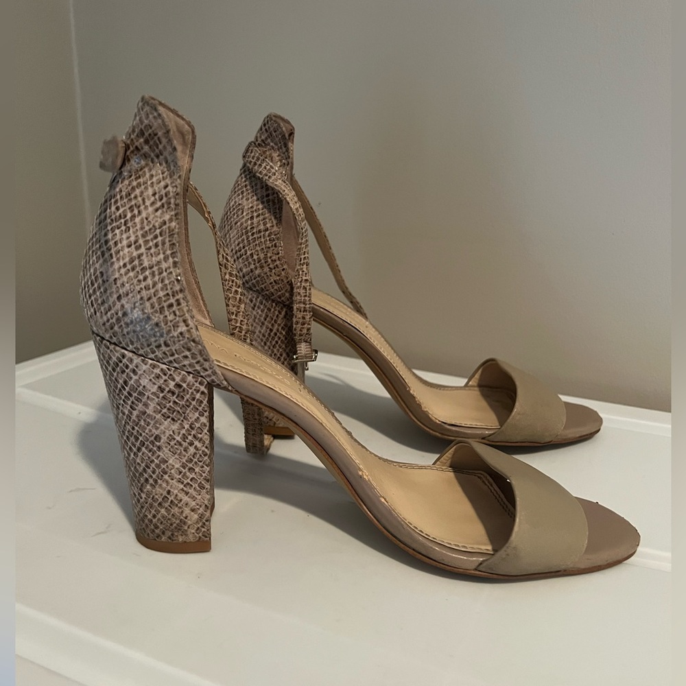 Banana Republic snake skin heeled sandals